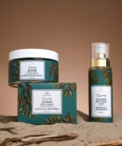 Stangrinanti kūno kaukė su augaliniais ekstraktais „Algae“2