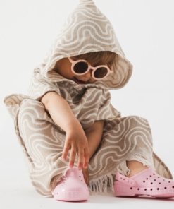 Bambukinis vaikiškas maudymosi pončas smėlio spalvos