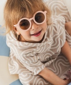 Bambukinis vaikiškas maudymosi pončas smėlio spalvos
