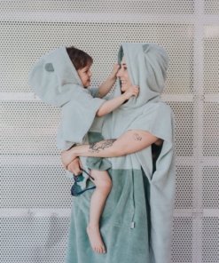 „Surfbear“ vaikiškas maudymosi pončas žalios spalvos