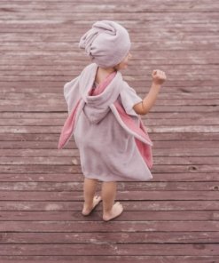 „Surfbunny“ vaikiškas maudymosi pončas rausvos spalvos